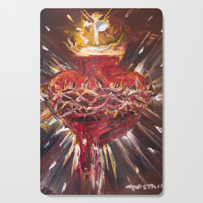 Sacratíssimo Amore (Cor Jesu Sacratissimum) Cutting Board Gallery Image 1