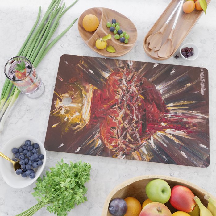 Sacratíssimo Amore (Cor Jesu Sacratissimum) Cutting Board Gallery Image 2