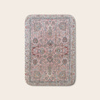 Pink Blue Burgundy Antique Tabriz Rug Print Bath Mat Gallery Image 1
