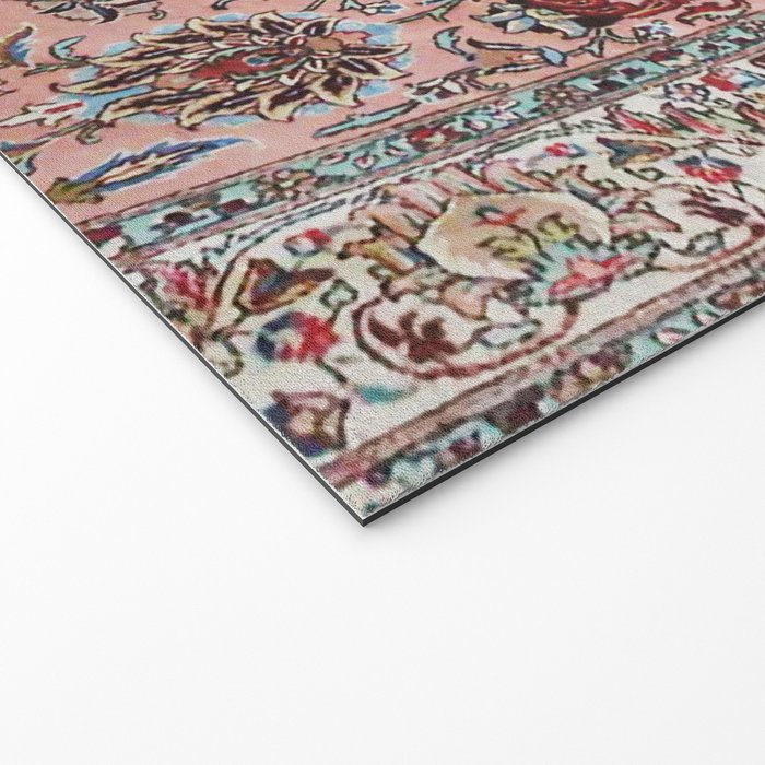 Pink Blue Burgundy Antique Tabriz Rug Print Welcome Mat Gallery Image 2