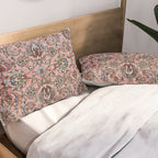 Pink Blue Burgundy Antique Tabriz Rug Print Pillow Sham Gallery Image 2