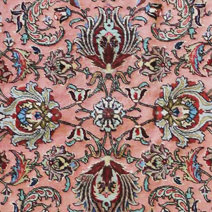 Pink Blue Burgundy Antique Tabriz Rug Print Coffee Mug Gallery Image 2