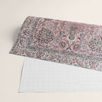 Pink Blue Burgundy Antique Tabriz Rug Print Wrapping Paper Gallery Image 2