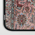 Pink Blue Burgundy Antique Tabriz Rug Print Laptop Sleeve Gallery Image 3