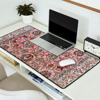 Pink Blue Burgundy Antique Tabriz Rug Print Desk Mat Gallery Image 2