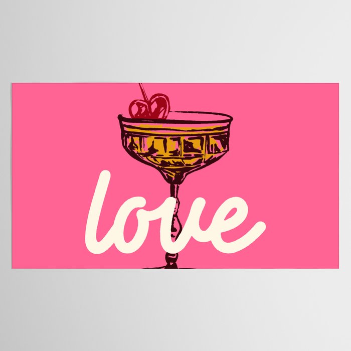Love Cocktail Illustration Tablecloth Gallery Image 2