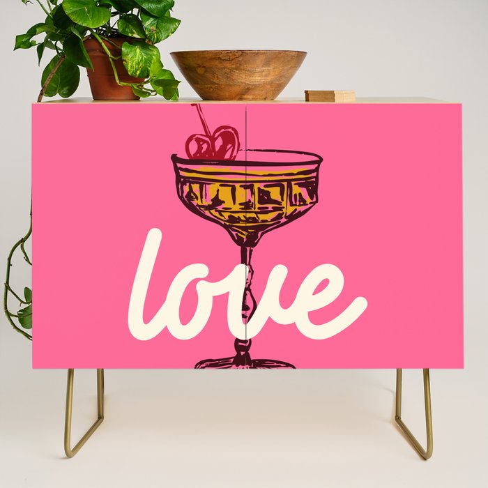 Love Cocktail Illustration Credenza Gallery Image 1