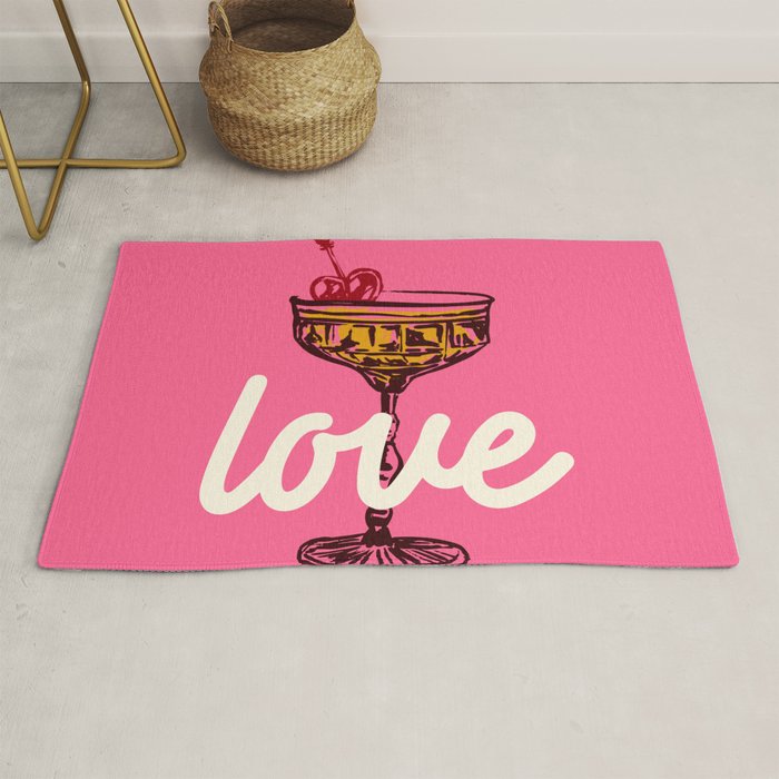 Love Cocktail Illustration Rug Gallery Image 1