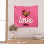 Love Cocktail Illustration Wall Tapestry Gallery Image 2