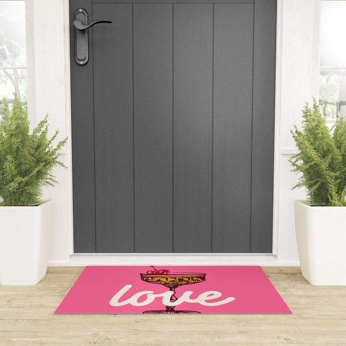 Love Cocktail Illustration Welcome Mat Gallery Image 3