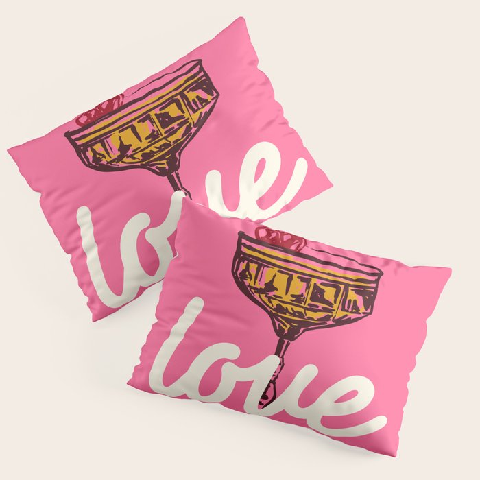 Love Cocktail Illustration Pillow Sham Gallery Image 3