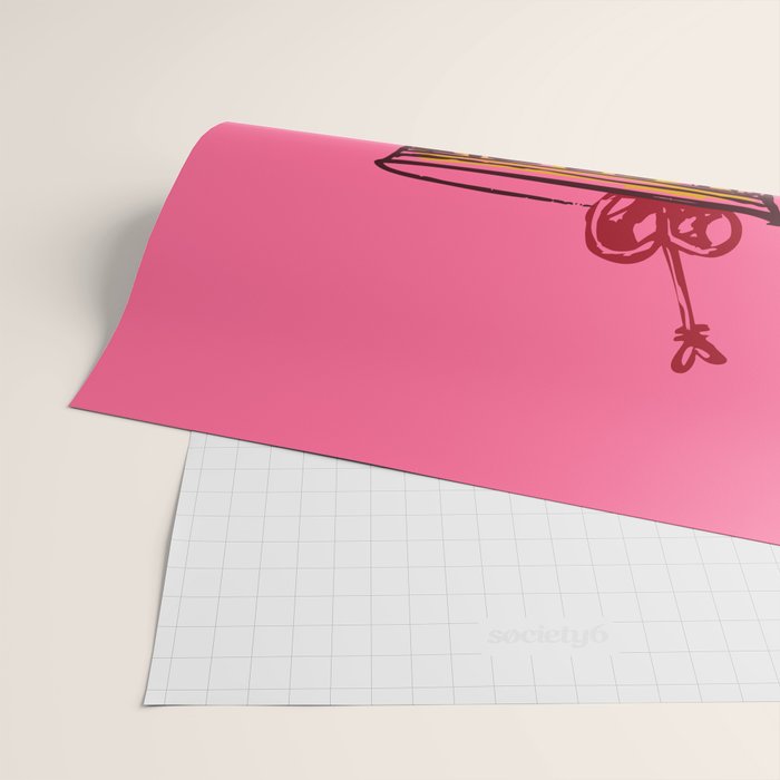 Love Cocktail Illustration Wrapping Paper Gallery Image 2