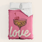 Love Cocktail Illustration Duvet Cover Gallery Image 6