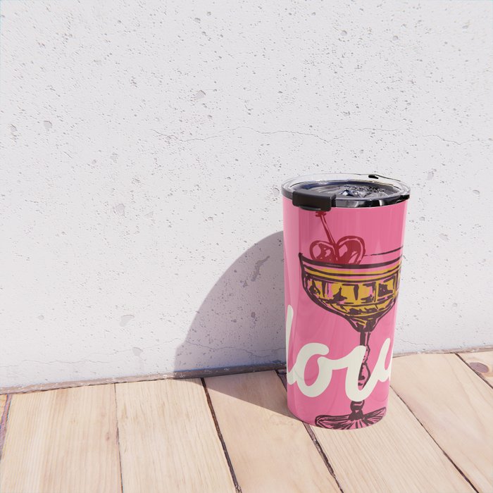 Love Cocktail Illustration Travel Mug Gallery Image 4