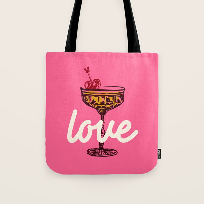 Love Cocktail Illustration Tote Bag Gallery Image 1
