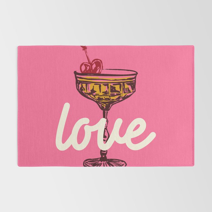 Love Cocktail Illustration Rug Gallery Image 2