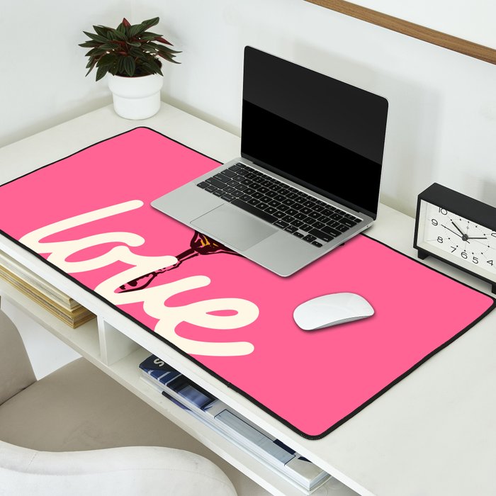 Love Cocktail Illustration Desk Mat Gallery Image 2