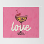 Love Cocktail Illustration Throw Blanket Gallery Image 2