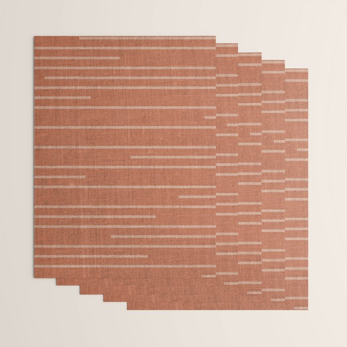Geometric Art, Colorful Stripes, Terracotta Wrapping Paper Gallery Image 3