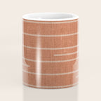 Geometric Art, Colorful Stripes, Terracotta Coffee Mug Gallery Image 4