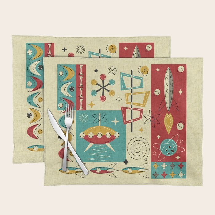 Retro Space Age Fun! ©studioxtine Placemat Gallery Image 1