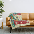 Retro Space Age Fun! ©studioxtine Throw Blanket Gallery Image 1