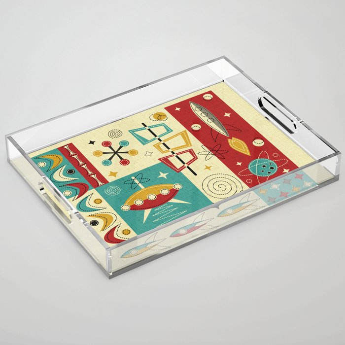 Retro Space Age Fun! ©studioxtine Acrylic Tray Gallery Image 1