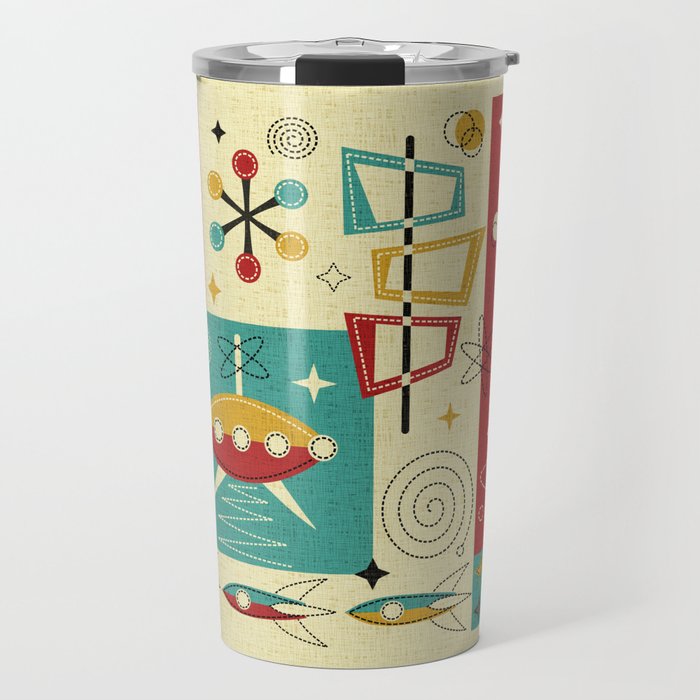Retro Space Age Fun! ©studioxtine Travel Mug Gallery Image 1