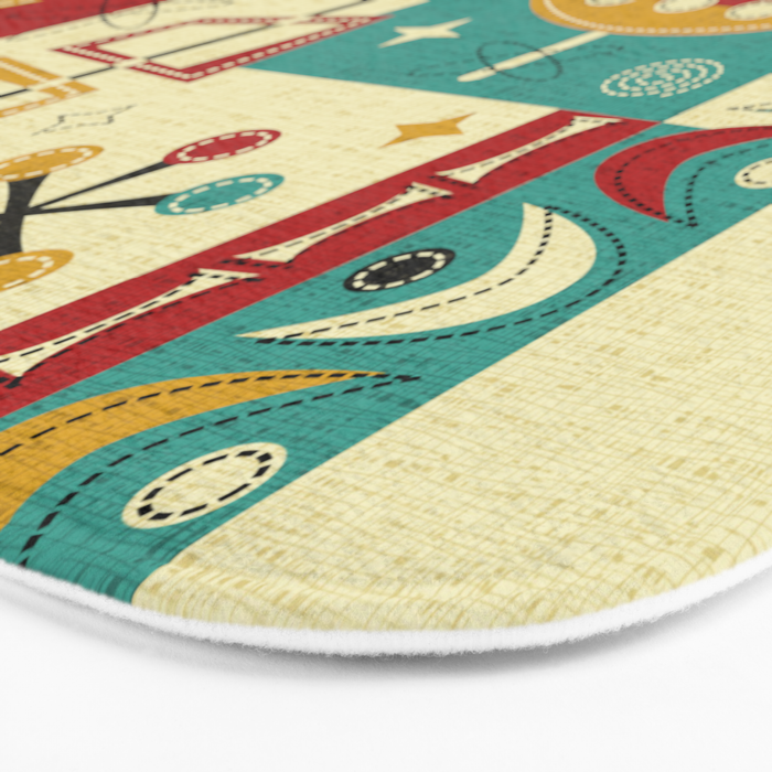 Retro Space Age Fun! ©studioxtine Bath Mat Gallery Image 3