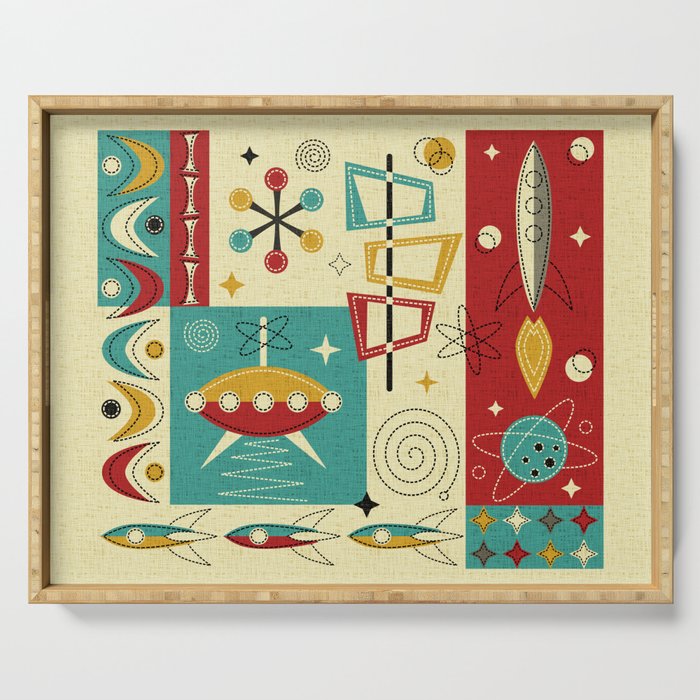 Retro Space Age Fun! ©studioxtine Serving Tray Gallery Image 1