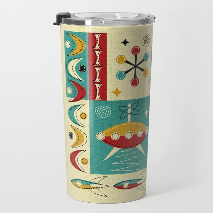 Retro Space Age Fun! ©studioxtine Travel Mug Gallery Image 3