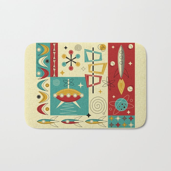 Retro Space Age Fun! ©studioxtine Bath Mat Gallery Image 1