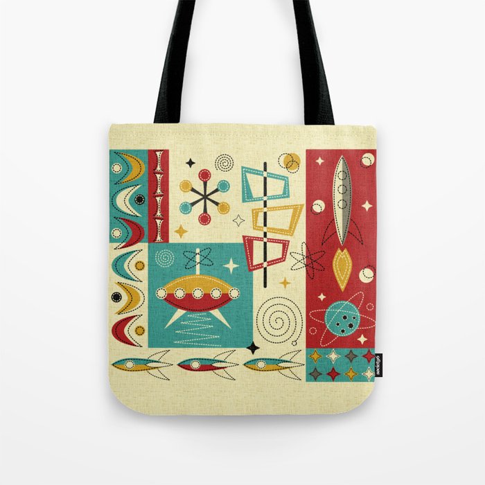 Retro Space Age Fun! ©studioxtine Tote Bag Gallery Image 1