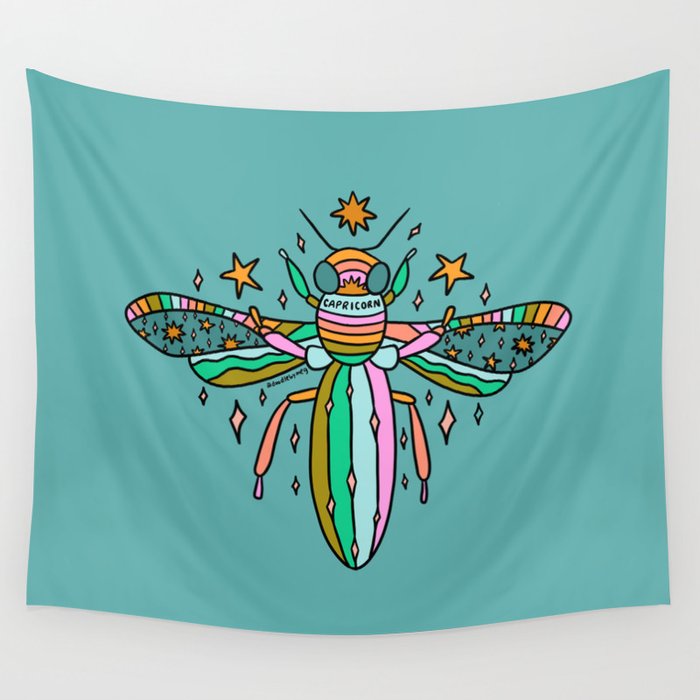 Capricorn Bee Wall Tapestry Gallery Image 1