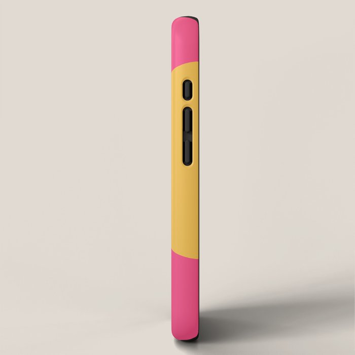 Happy Flower 60s Retro Vibe Hot Pink Orange Yellow Blush iPhone Case Gallery Image 2