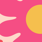 Happy Flower 60s Retro Vibe Hot Pink Orange Yellow Blush Coffee Mug Gallery Image 2