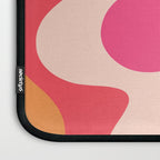 Happy Flower 60s Retro Vibe Hot Pink Orange Yellow Blush Laptop Sleeve Gallery Image 3