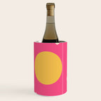 Happy Flower 60s Retro Vibe Hot Pink Orange Yellow Blush Wine Chiller Gallery Image 3