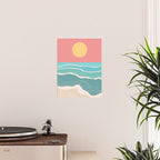 Crashing wave on sunny bay Poster Gallery Image 2