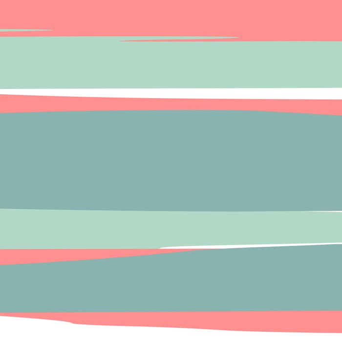 Festive, Abstract, Colorful Stripes, Coral and Teal Green Coffee Mug Gallery Image 2