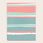Festive, Abstract, Colorful Stripes, Coral and Teal Green Notebook Gallery Image 4