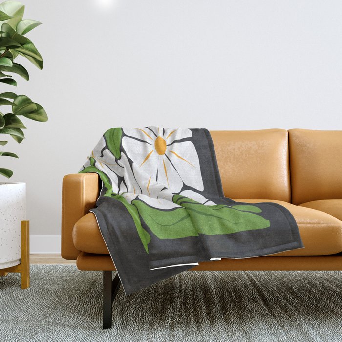 Trust the Process: Flower Market | Typography Edition 01 Throw Blanket Gallery Image 1