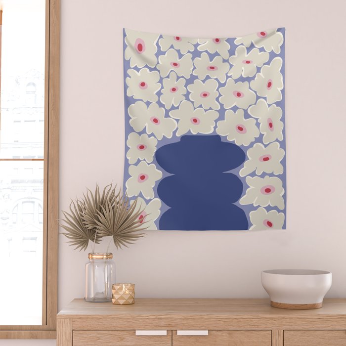 Little Daisy Vase Wall Tapestry Gallery Image 2