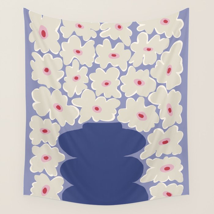 Little Daisy Vase Wall Tapestry Gallery Image 4