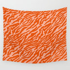 Vibrant Tiger Stripes Wall Tapestry Gallery Image 4