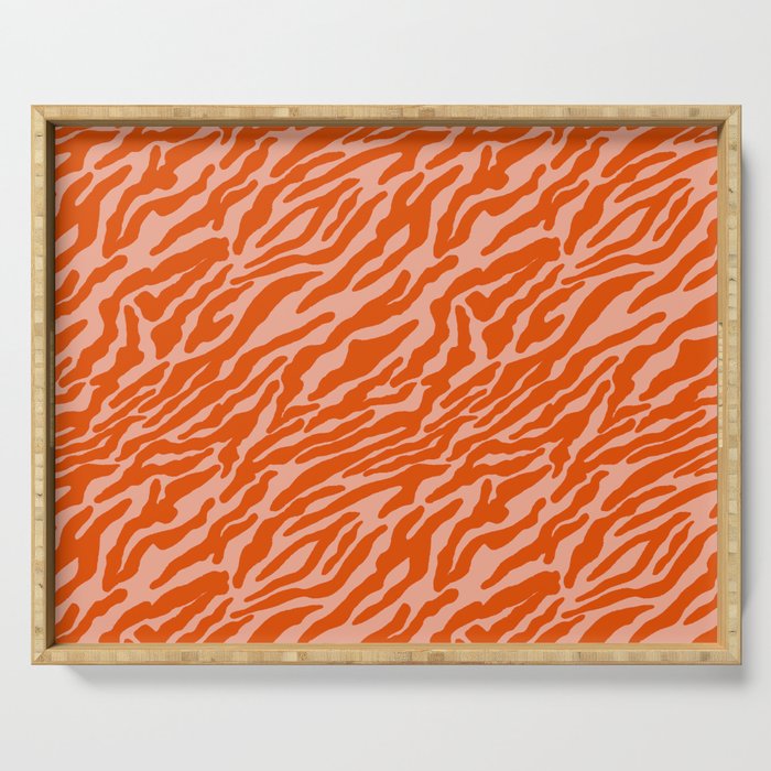 Vibrant Tiger Stripes Serving Tray Gallery Image 1
