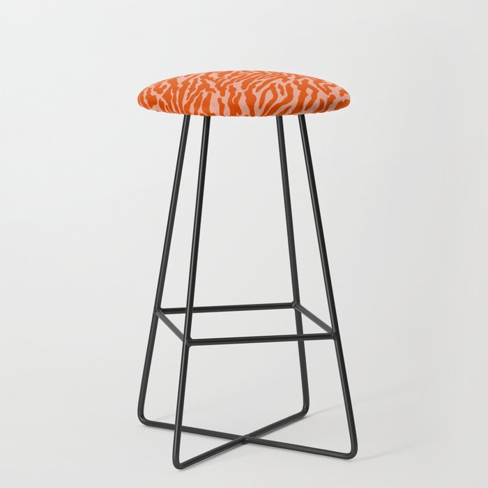 Vibrant Tiger Stripes Stool Gallery Image 1