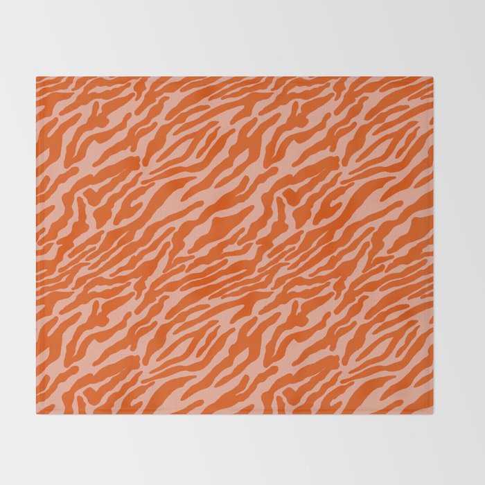 Vibrant Tiger Stripes Throw Blanket Gallery Image 2