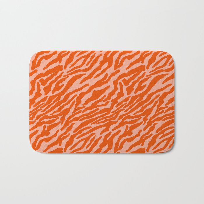 Vibrant Tiger Stripes Bath Mat Gallery Image 1