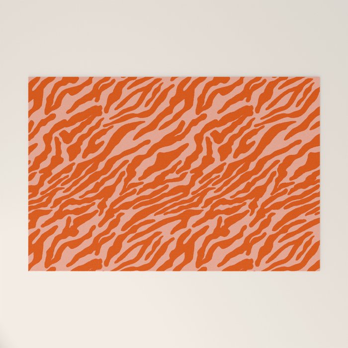 Vibrant Tiger Stripes Welcome Mat Gallery Image 1